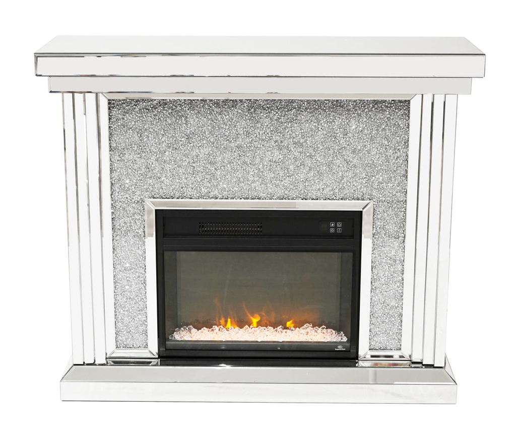 Crystal Mirrored Fireplace