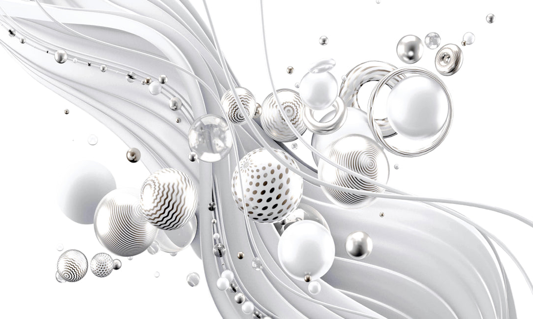 White Abstract Glass Wall Art