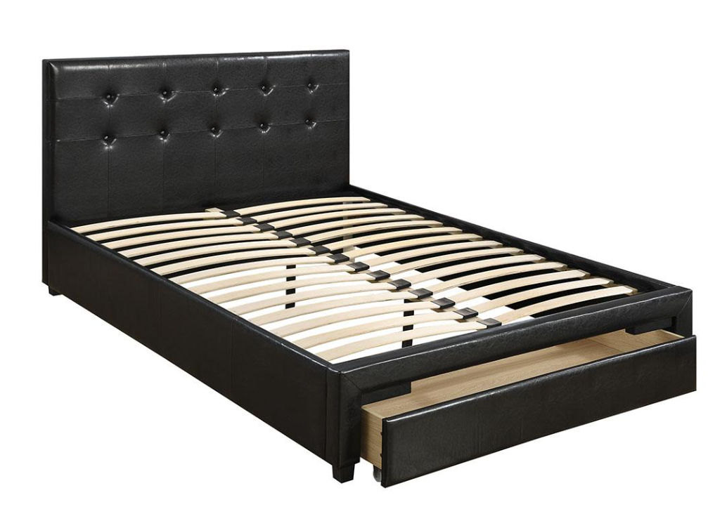 Leatherette Storage Bed