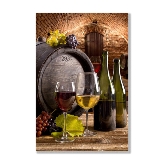 Wine Barrel Glass Wall Art