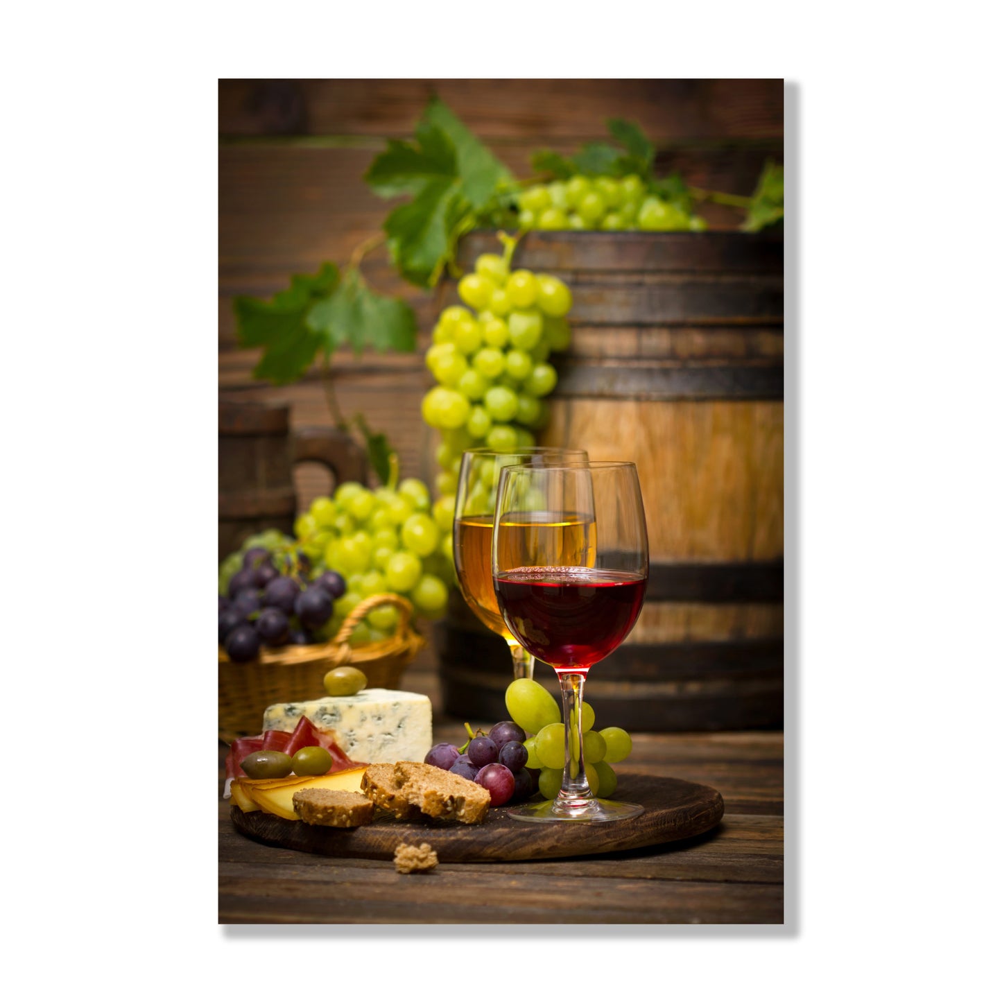 Wine Barrel Glass Wall Art