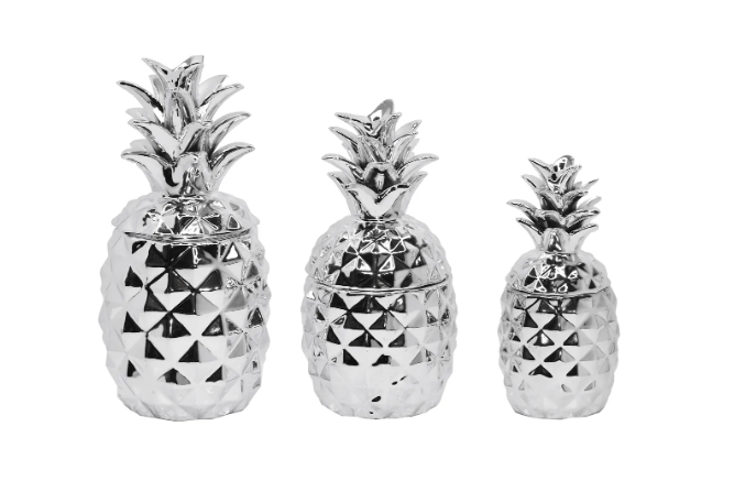 3PC Pineapple Canister Set